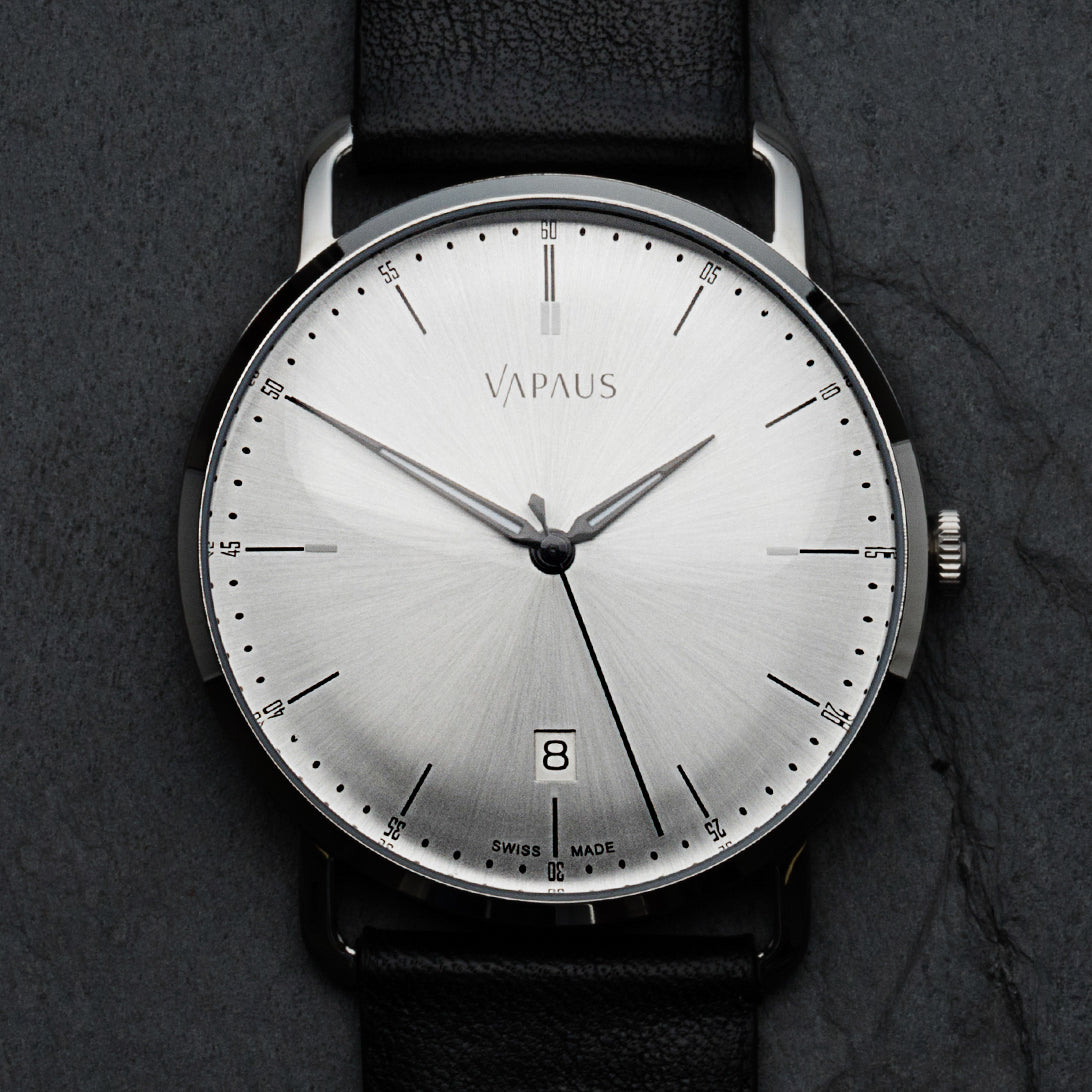 VAPAUS Veli 38mm slim British handwound mens wrist watch